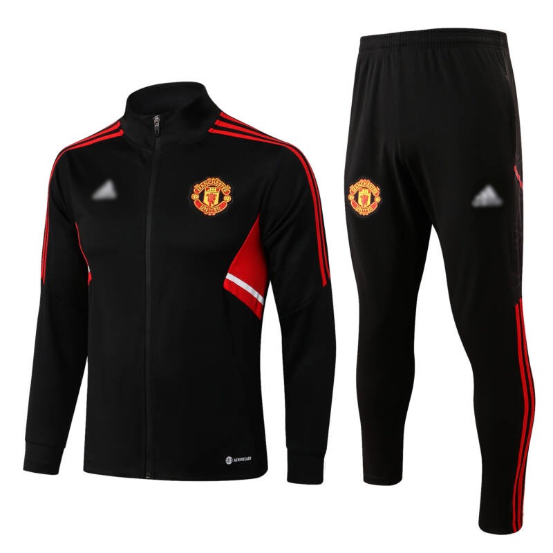 Conjunto de chándal negro del Manchester United 2022-2023 Conjunto de chándal negro del Manchester United 2022-2023