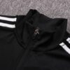 Cuello del chándal negro del Real Madrid 2022-2023