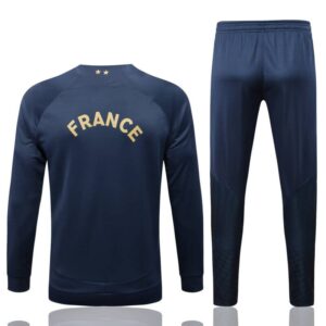 Dorso de conjunto de chándal azul de la Federación Francesa de Fútbol 2022-2023