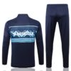 Dorso del conjunto de chandal azul del Olympique de Marsella 2022-2023