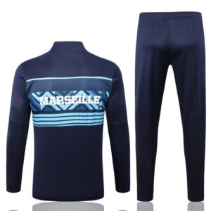 Dorso del conjunto de chandal azul del Olympique de Marsella 2022-2023