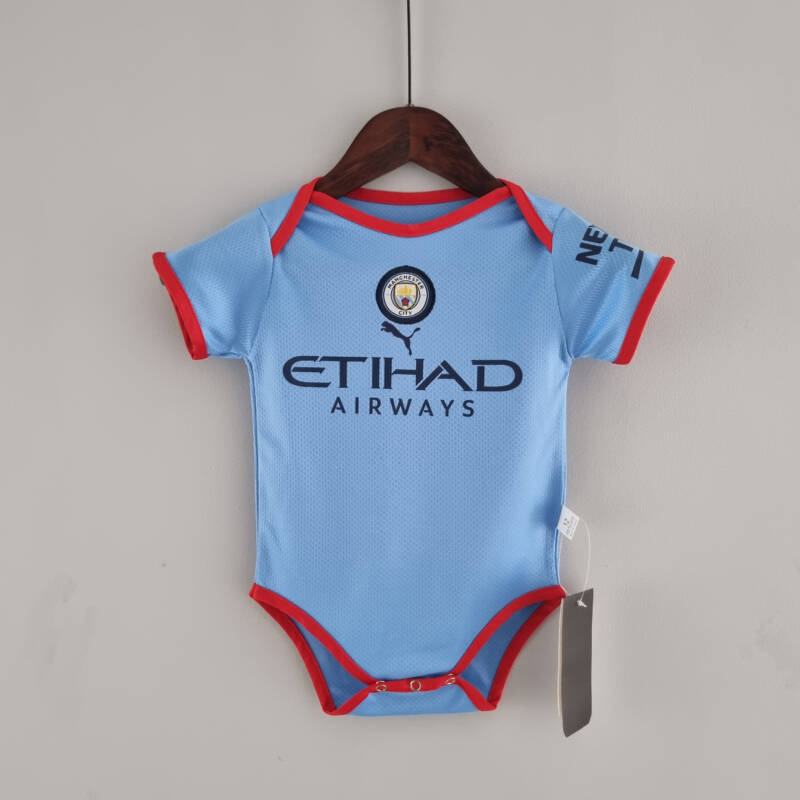Body del Manchester City primera equipación 2022-2023 frontal Body del Manchester City primera equipación 2022-2023 frontal