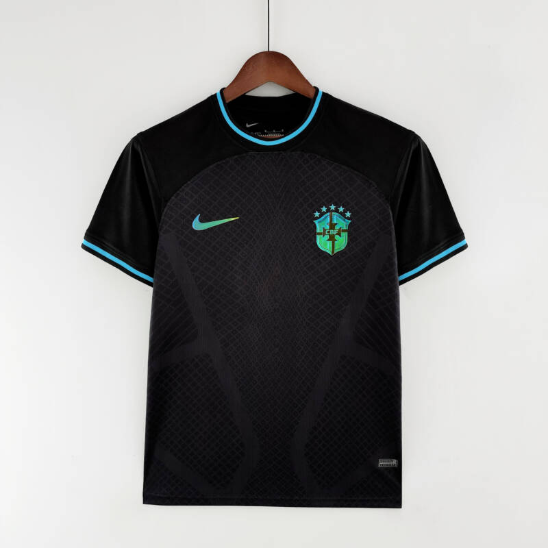 Camiseta Brasil Concepto 2022 negro frontal Camiseta Brasil Concepto 2022 negro frontal
