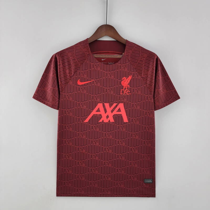 Camiseta Liverpool entrenamiento rojo 2022-2023 frontal Camiseta Liverpool entrenamiento rojo 2022-2023 frontal