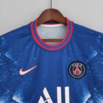 Camiseta PSG edición especial azul y blanco cuello