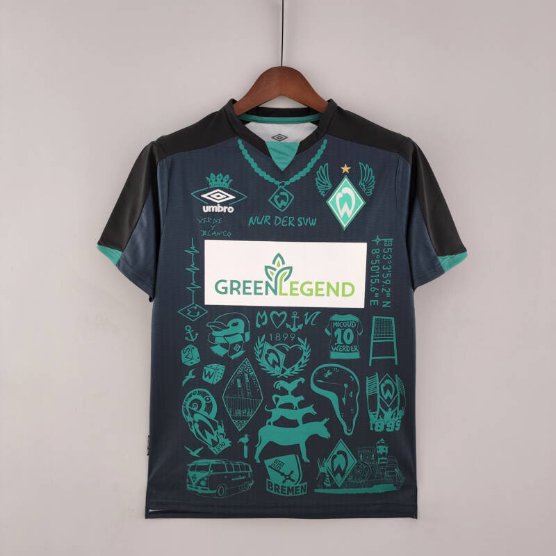 Camiseta Werder Bremen versión tatuaje 2022-2023 frontal