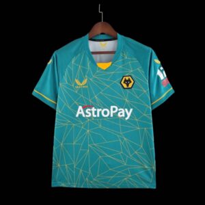 Camiseta de visitantes Wolverhampton 2022-2023 frontal