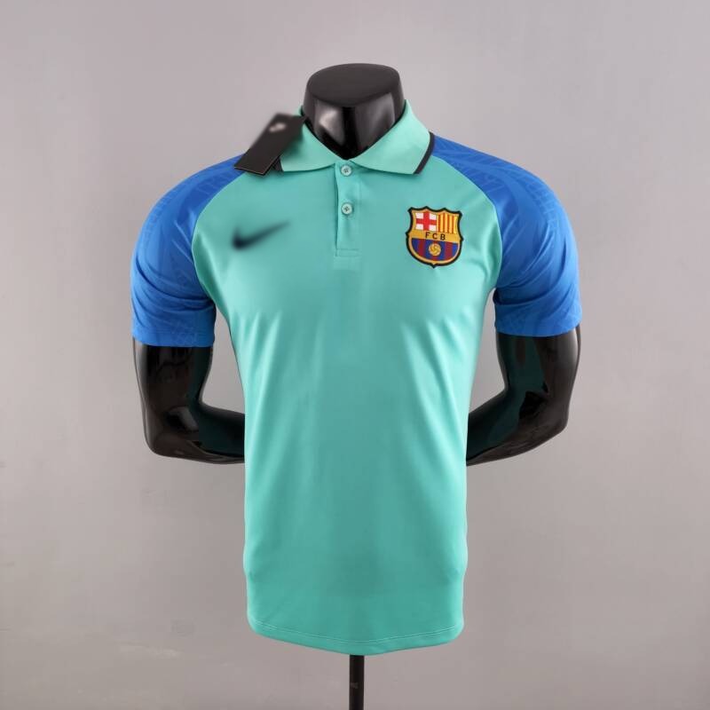 Polo FC Barcelona verde 2022-2023 frontal Polo FC Barcelona verde 2022-2023 frontal