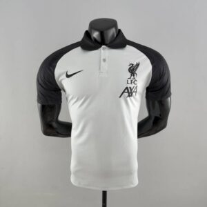 Polo Liverpool Negro y Blanco 2022-2023 frontal