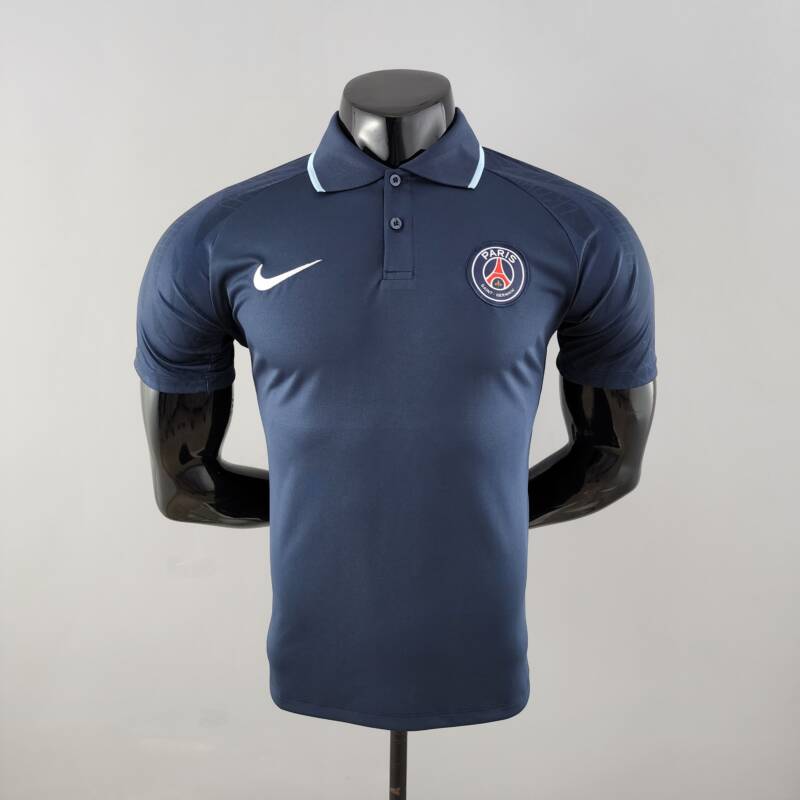 Polo PSG Azul real 2022-2023 frontal Polo PSG Azul real 2022-2023 frontal