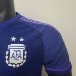 Camiseta Argentina para el Mundial Qatar color violeta 2022 -versión jugador manga