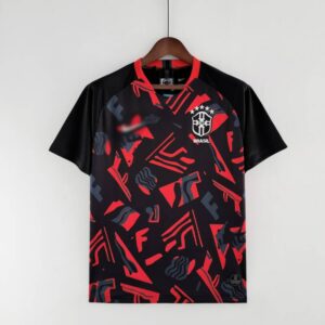 Camiseta Brasil entrenamiento Rojo-Negro 2022-2023 frontal