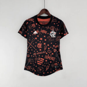 Camiseta Flamengo prepartido - Mujer 2022-2023 frontal
