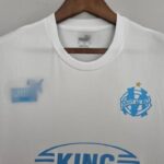 Camiseta Olympique Marsella Edición Heritage Blanca 2022-2023 cuello