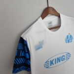 Camiseta Olympique Marsella Edición Heritage Blanca 2022-2023 lateral