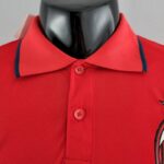 Polo AC Milán 2022-2023 Rojo cuello