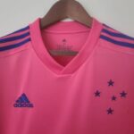 Camiseta Cruzeiro Outubro rosa 2022-2023 cuello frontal