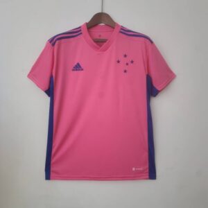 Camiseta Cruzeiro Outubro rosa 2022-2023 frontal