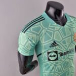 Camiseta Manchester United Portero- verde 2022-2023 versión jugador lateral 1