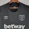 Camiseta West Ham segunda equipación 2022-2023 cuello frontal