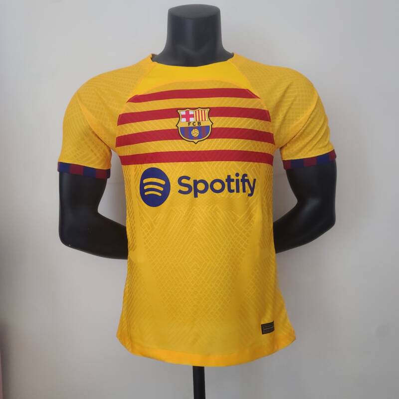 Camiseta FC Barcelona cuarta equipación 2022-2023 - Versión jugador frontal Camiseta FC Barcelona cuarta equipación 2022-2023 - Versión jugador frontal