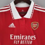 camiseta arsenal mujer 2022-2023 cuello camisa con botón