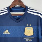 camiseta argentina 2014 azul cuello en v
