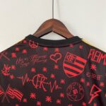 camiseta flamengo 2024 cuello anterior
