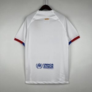 camiseta fc barcelona 2024 blanca dorsal