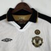 camiseta manchester united 2001 blanca cuello camisa