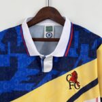 camiseta retro chelsea 1990 cuello camisa