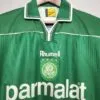 camiseta retro palmeiras verde cuello camisa