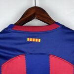 camiseta fc barcelona mujer 2024 cuello anterior