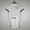 camiseta fc barcelona niño 2024 blanca dorsal