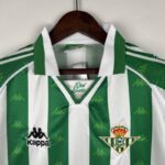 camiseta real betis 1995 cuello camisa con parche central