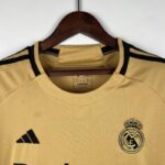 camiseta real madrid 2024 dorado cuello redondo
