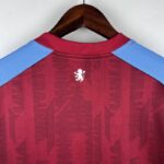 camiseta aston villa 2024 cuello anterior