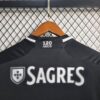 camiseta benfica negra 2024 fan cuello anterior