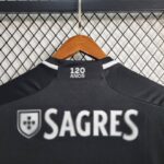 camiseta benfica negra 2024 fan cuello anterior