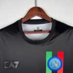 camiseta negra napoli cuello redondo
