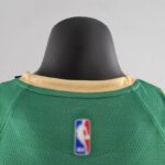 camiseta boston celtics verde dorado cuello anterior