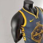 camiseta golden state warriors gris diseño laterales