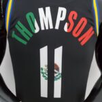 camiseta golden state warriors negra edicion mexicana sieño dorsal