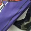 camiseta raptors morada diseño lateral con franjas negras