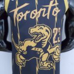 camiseta raptors negra y dorada diseño 1