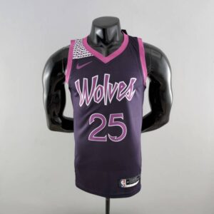camiseta timberwolves negra y morada