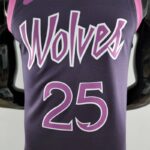 camiseta timberwolves negra y morada diseño 2