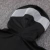 chandal broklyn nets negra chaqueta con capucha y linea gris