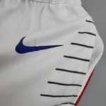 pantalon corto blanco clippers diseño lateral y logo nike