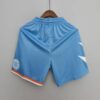 pantalon corto celeste clippers dorsal y logo clippers